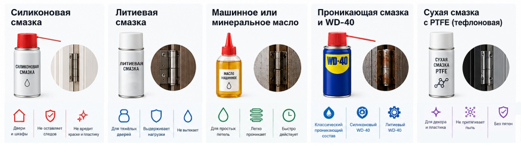 Средства для смазки дверей